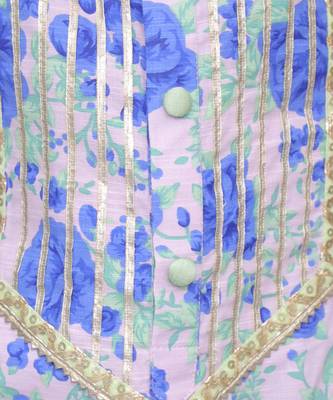 Blue rose print kurta set 2