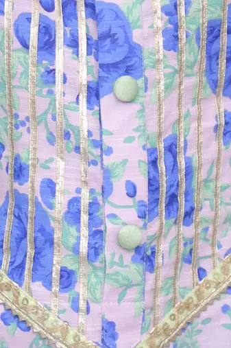Blue rose print kurta set