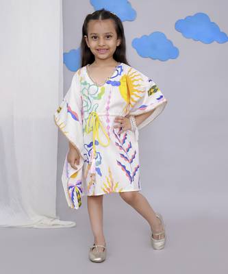 White sun print kaftan 1