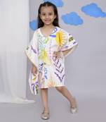 White sun print kaftan