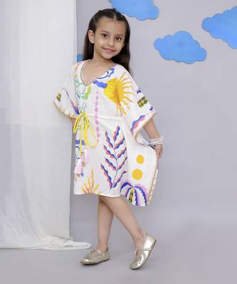 White sun print kaftan 3