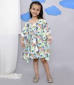 Blue tiger print kaftan