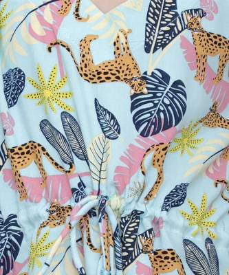 Blue tiger print kaftan 2