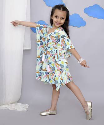 Blue tiger print kaftan 4