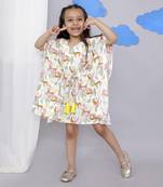 White tiger print kaftan