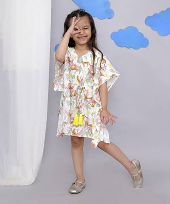 White tiger print kaftan 2