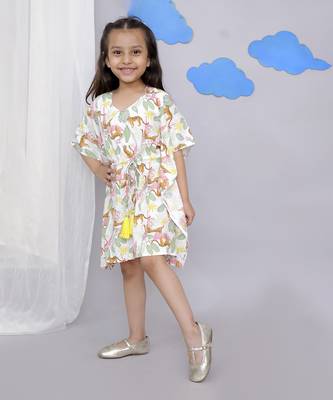 White tiger print kaftan 5