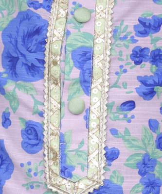 Blue rose print kurta set 5