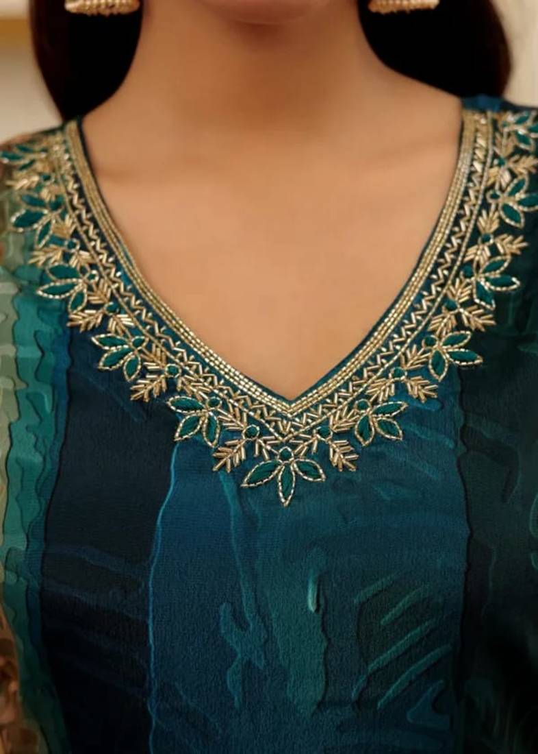 Women's Rayon Slub Fabric Straight Kurta, Pant and Dupatta Set