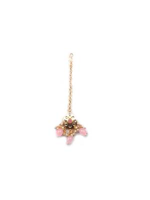 Gold plated blush meenakari kundan necklace set 5