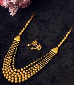 Gold plated green brass multilayer mala set