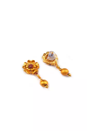 Gold plated red brass multilayer mala set