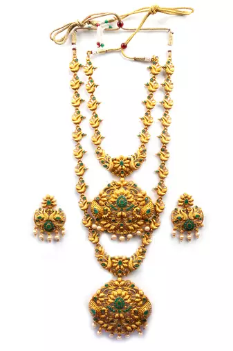 Gold plated geen kemp double line jewellery set
