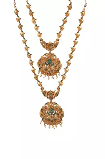 Gold plated geen kemp double line jewellery set