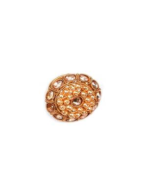 Gold plated ruby green square rajwadi mangalsutra and ring combo set 5