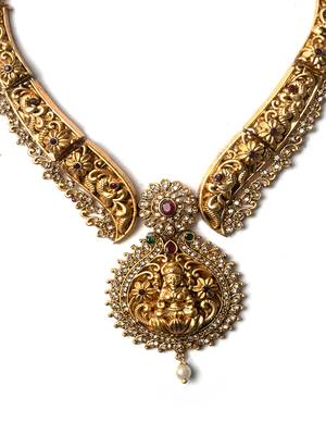 Gold plated temple necklace set 4