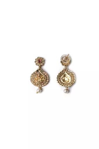 Gold plated temple necklace set