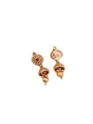 Stylish gold plated rajwadi mangalsutra and ring combo set 3