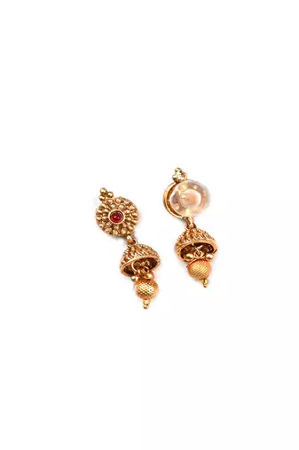 Stylish gold plated rajwadi mangalsutra and ring combo set