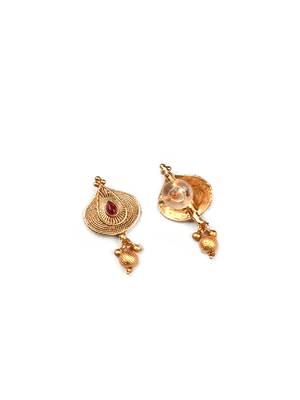 Gold plated rajwadi mangalsutra and ring combo set 3