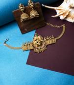 Gold plated temple choker set