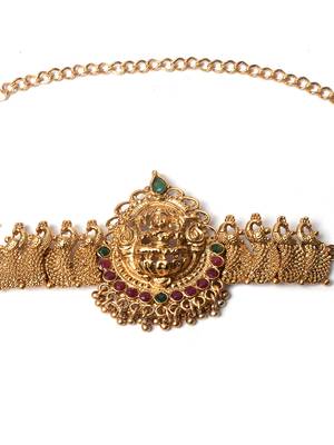 Gold plated temple choker set 4