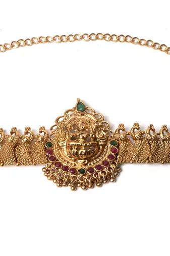 Gold plated temple choker set