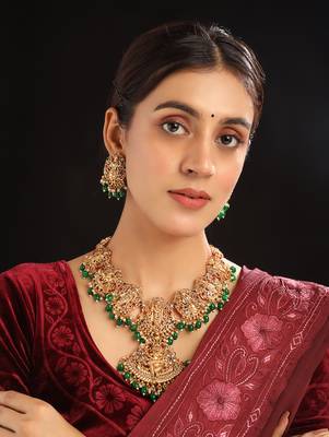 Traditional lord vishnu dashavtar necklace set 2