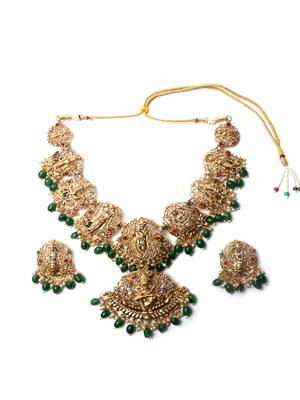 Traditional lord vishnu dashavtar necklace set 3