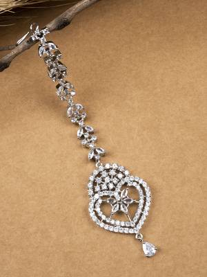 Elegant silver mangtika for special occasions 1