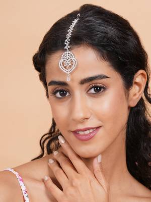 Elegant silver mangtika for special occasions 2