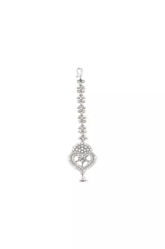 Elegant silver mangtika for special occasions
