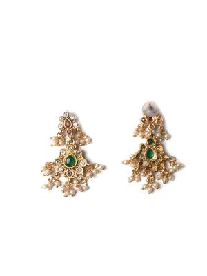 Gold plated long guttupusallu necklace set 5