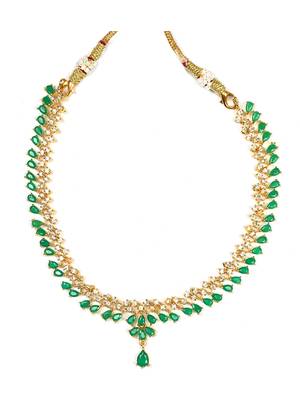 Trivami green ad stone necklace set 3