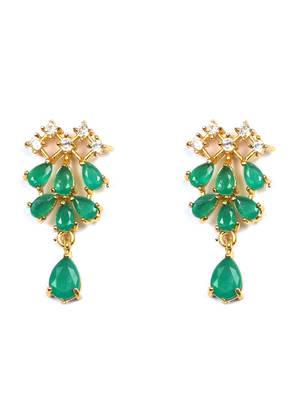 Trivami green ad stone necklace set 4