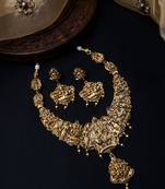 Unique long lord shiv parivar necklace set