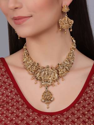 Unique long lord shiv parivar necklace set 2