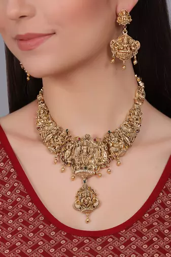 Unique long lord shiv parivar necklace set