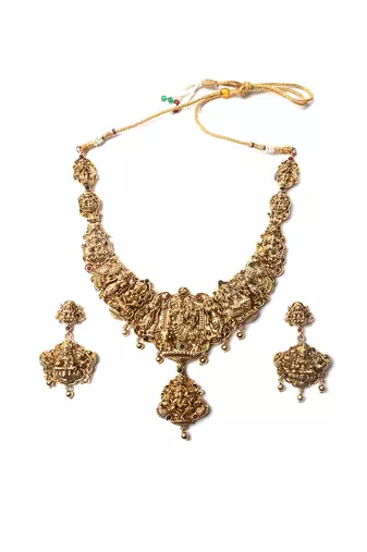 Unique long lord shiv parivar necklace set