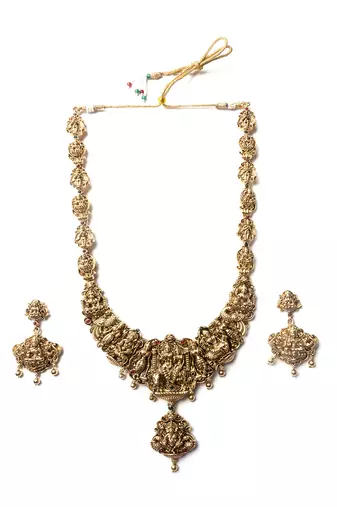 Lord shiv parivar style short necklace set