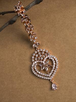 Elegant rose gold mangtika for special occasions 1