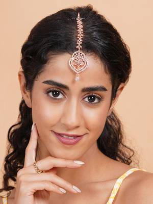 Elegant rose gold mangtika for special occasions 2