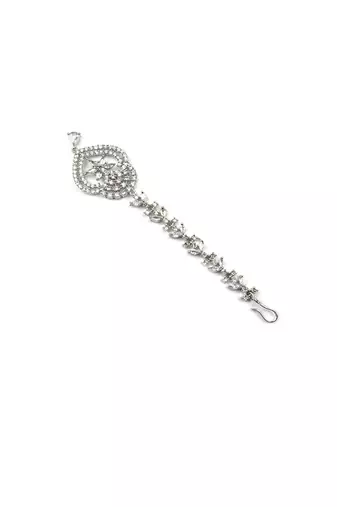Elegant silver mangtika for special occasions