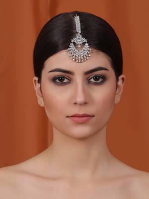 Silver plated ad big size mangtika for special occasions 2