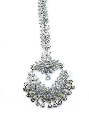 Silver plated ad big size mangtika for special occasions 4
