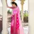 Pink Feather Woven Gold Zari Banarasi Soft Georgette Saree
