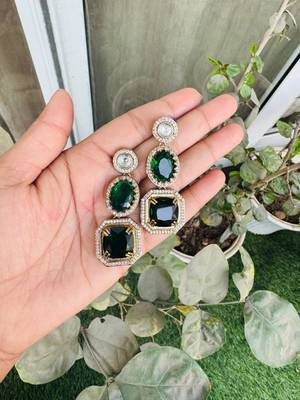 Dangle earrings sabyasachi inspired stone 2