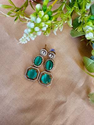 Dangle earrings sabyasachi inspired stone 1