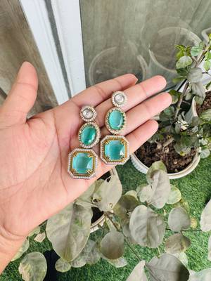 Dangle earrings sabyasachi inspired stone 2