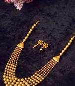 Gold plated multicolor brass multilayer mala set